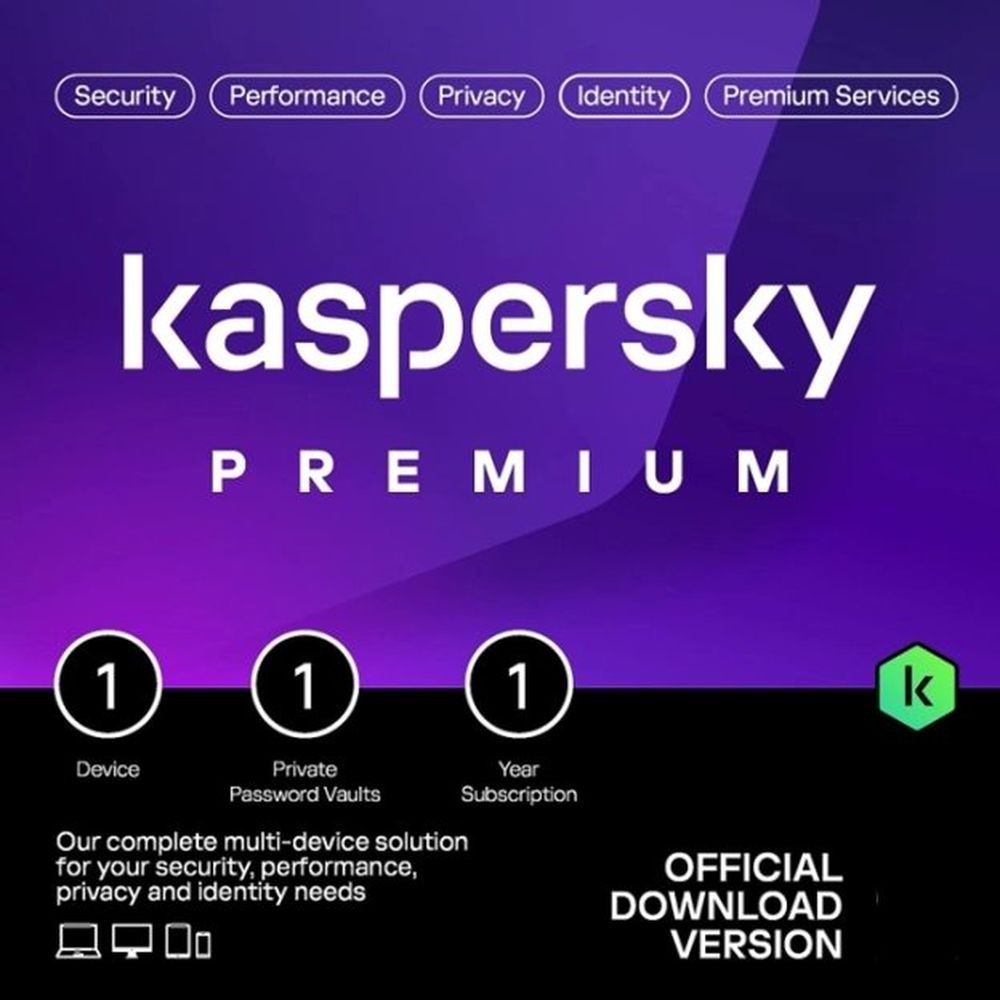 KASPERSKY PREMIUM PC / MAC / ANDROID/ IOS -1 YEAR- 1 DEVICE