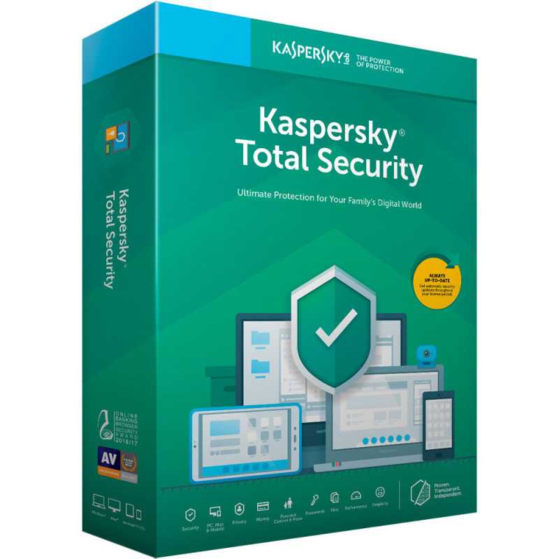 Kaspersky Total Security 2023 - PC / MAC / ANDROID / IOS- 1 YEAR- 1 DEVICE-PAYPAL