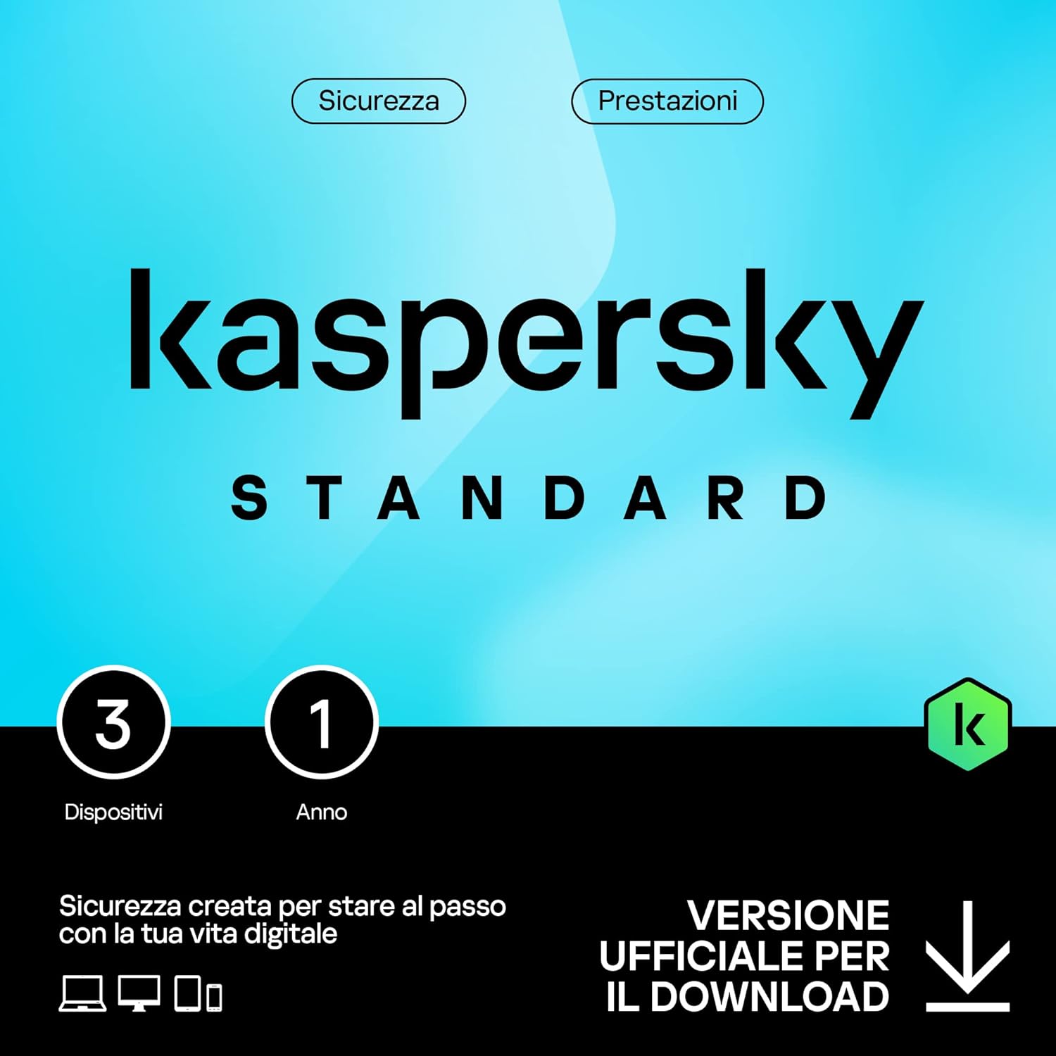 KASPERSKY STANDARD 2026 PC / MAC / ANDROID/ IOS- 3 DEVICES-1 YEAR
