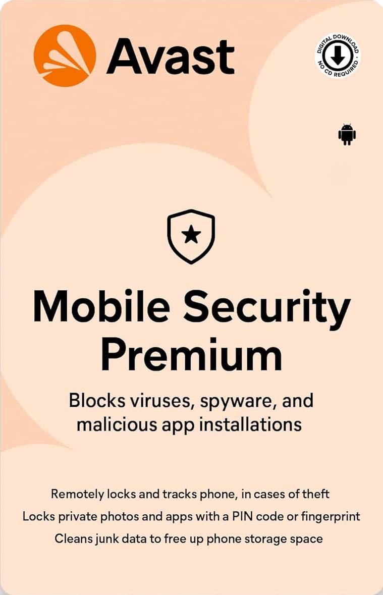 AVAST Mobile Security Premium for Android 2019-2025 1 device 2 years