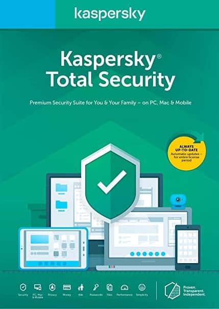 KASPERSKY TOTAL SECURITY 2021 PC / MAC / ANDROID/ IOS -1 YEAR- 1 DEVICE
